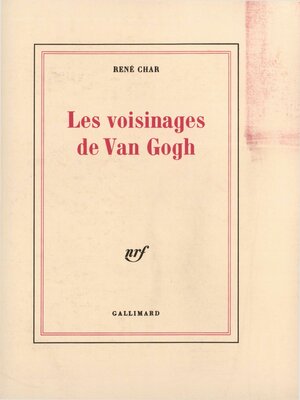 cover image of Les voisinages de Van Gogh